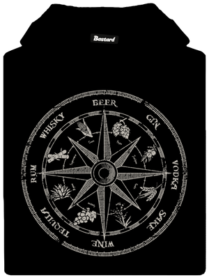 Alkoholický kompas dámská mikina klokanka Black