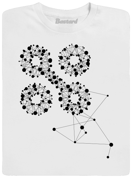 NYX Síť 15 let – černý potisk pánské dlouhý rukáv White