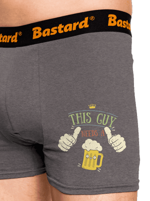Tenhle týpek potřebuje pivo boxerky Gray Melange
