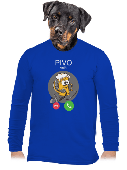Pivo volá pánské dlouhý rukáv Royal Blue