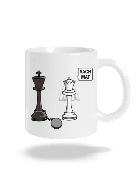 Šach mat klasický hrnek White