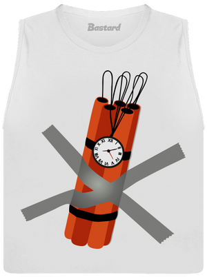 Dynamit dámské tílko volné White