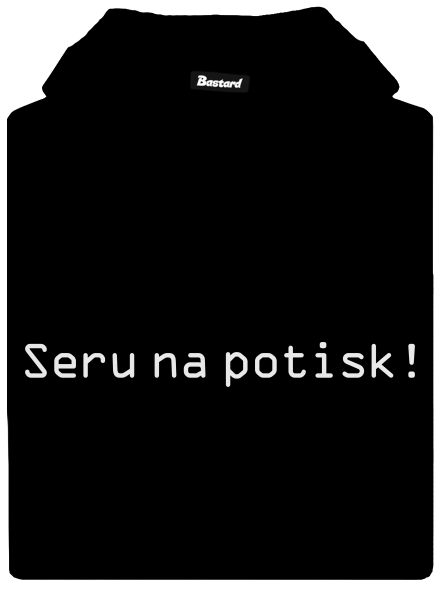 Seru na potisk dámská mikina klokanka Black
