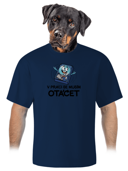 Musím se otáčet unisex tričko oversized Midnight Blue