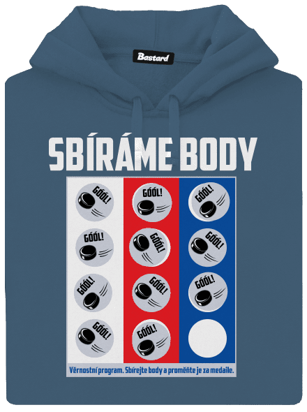 Sbíráme body - hokej dámská mikina klokanka Denim