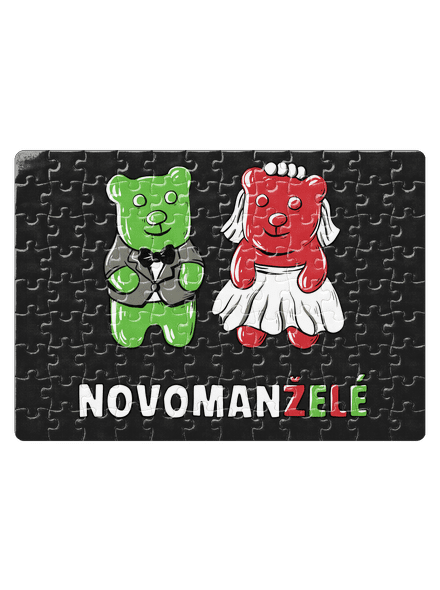 Novomanželé z želé puzzle White