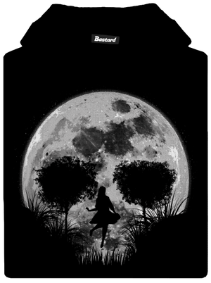 Smrtící úplněk dětská mikina klokanka Black