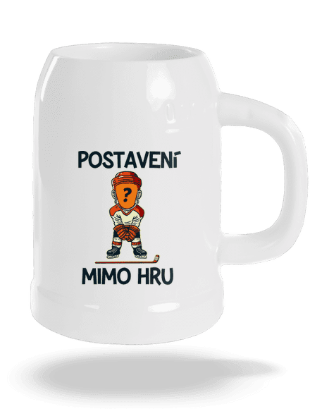 Postavení mimo hru půllitr White