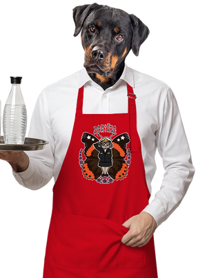 Babička admirál zástěra Red