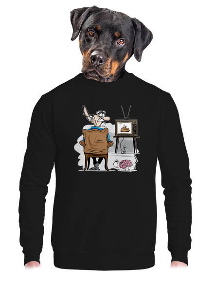 TV News unisex mikina bez kapuce Black