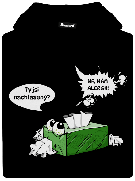 Mám alergii pánská mikina klokanka Black
