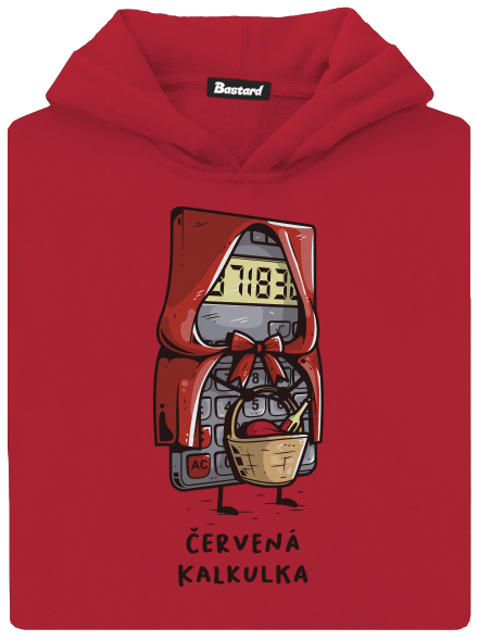 Červená kalkulka dětská mikina klokanka Fire Red