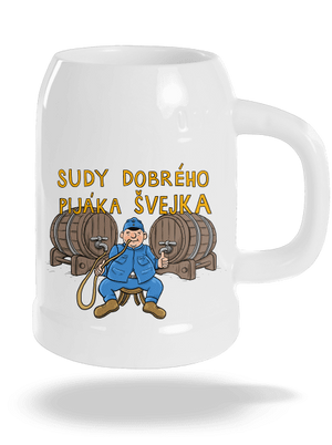 Sudy dobrého pijáka Švejka půllitr White