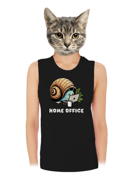 Šnekův home office dámské tílko volné Black