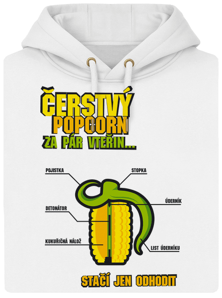 Čerstvý popcorn unisex mikina premium Snowwhite