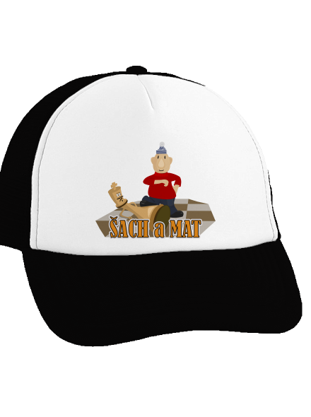 Šach a Mat kšiltovka truckerka Black cap