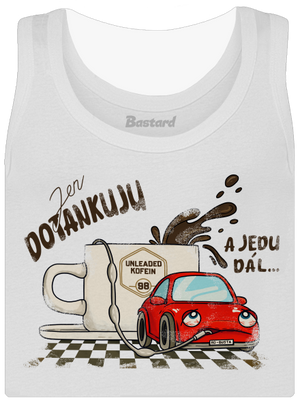 Dotankuju a jedu dámské tílko klasické White