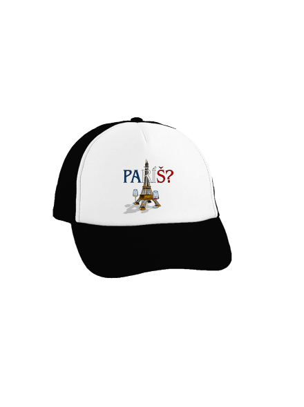 Paříš kšiltovka truckerka Black cap