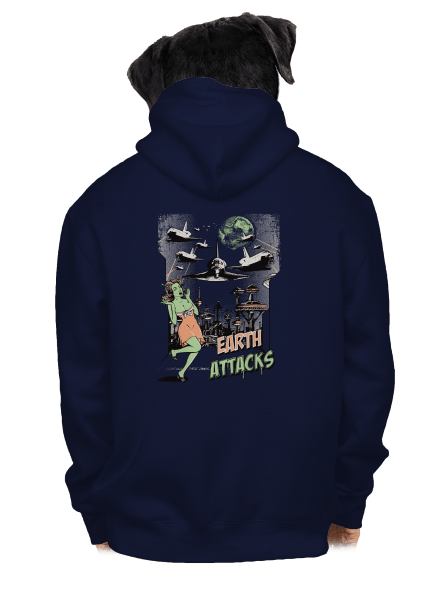 Země útočí pánská mikina na zip Navy
