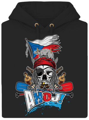 Ahoj unisex mikina premium Dark Black