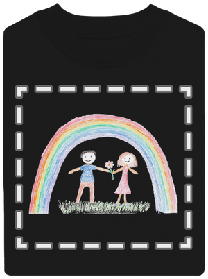 Dětské kresby - nahraj vlastní unisex mikina bez kapuce Black