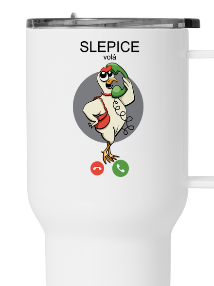 Slepice volá termohrnek White