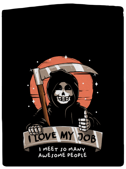 I love my job pánská mikina na zip Black