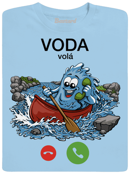 Voda volá pánské tričko Sky Blue