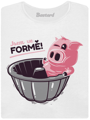 Ve formě dámské tričko s lemem White