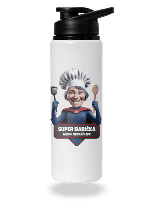 Super babička lahev na vodu White