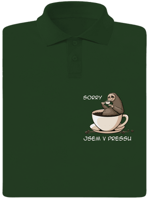 V pressu pánská polokošile Bottle Green Mal