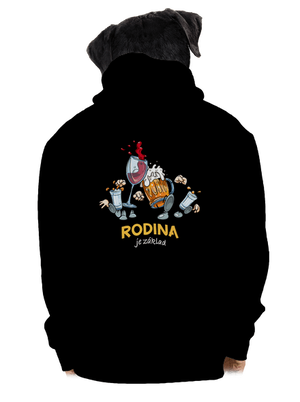 Rodina je základ pánská mikina na zip Black