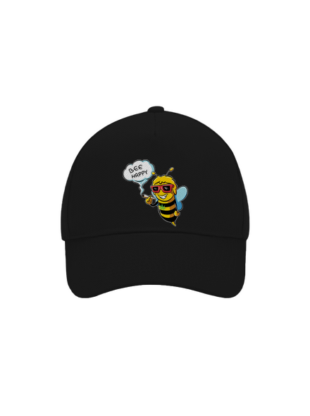 Bee happy kšiltovka baseballka Black