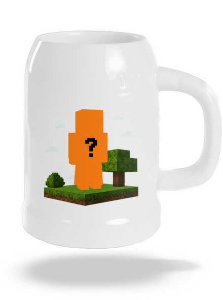 Minecraft z vlastní fotky půllitr White