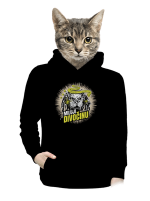 Miluji divočinu dámská mikina klokanka Black