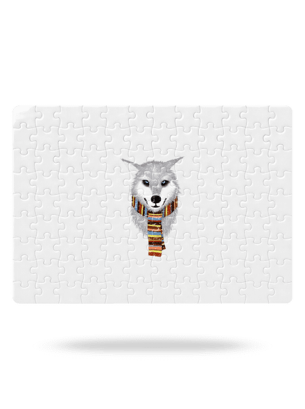 Sněžný vlk puzzle White
