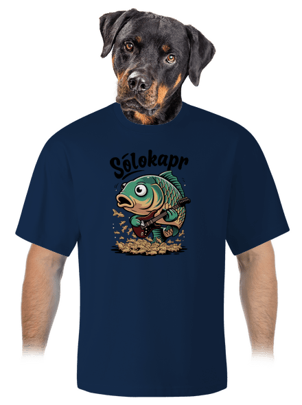 Sólokapr unisex tričko oversized Midnight Blue