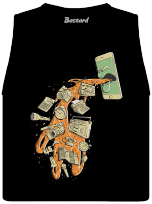 Digitální kocovina dámské tílko volné Black