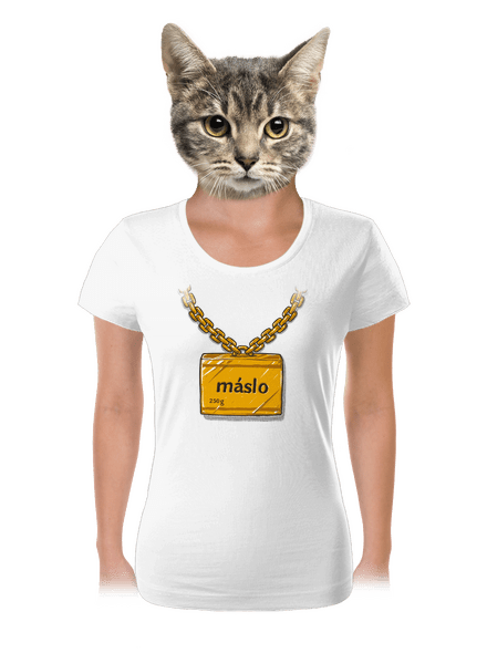 Máslo dámské tričko White