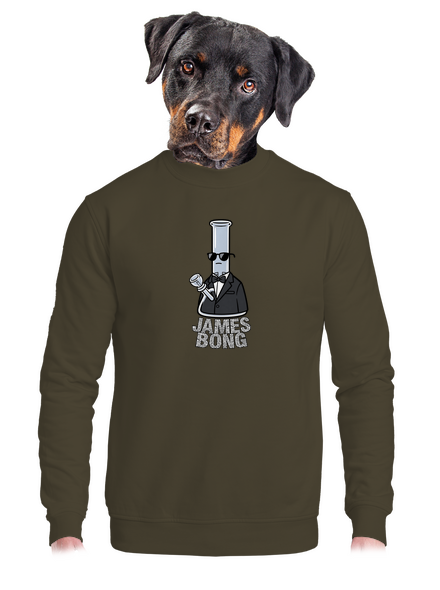James Bong unisex mikina bez kapuce Urban Khaki