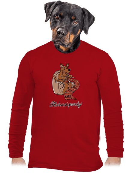 Pletu si povely pánské dlouhý rukáv Red