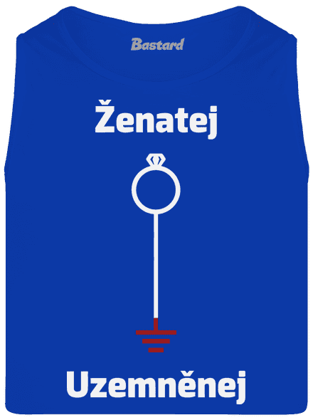 Ženatej a uzemněnej pánské tílko Royal Blue