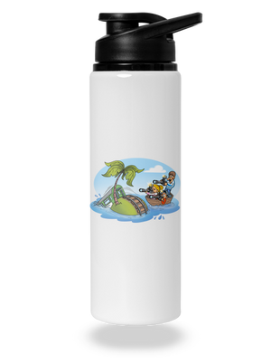 Ostrov železnice lahev na vodu White