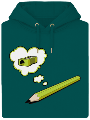 Tužka a Ořezávátko unisex mikina premium Emerald Green