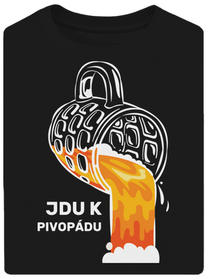 Pivopád unisex tričko oversized Black