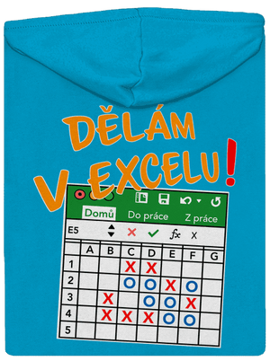 Dělám v Excelu dámská mikina na zip Blue Atol