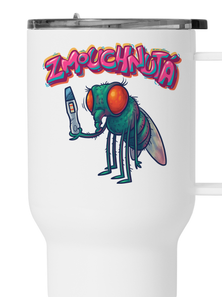 Zmouchnutá termohrnek White