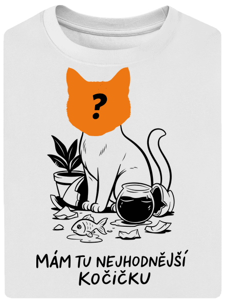 Mám nejhodnější kočičku unisex tričko oversized White