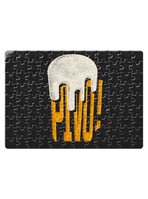Nápis Pivo puzzle White