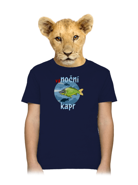 Vánoční kapr dětské tričko Navy
